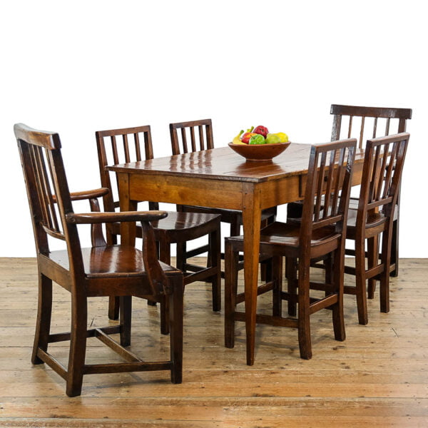 M-5132 Antique 19th Century Provincial Oak Farmhouse Table Penderyn Antiques (1)