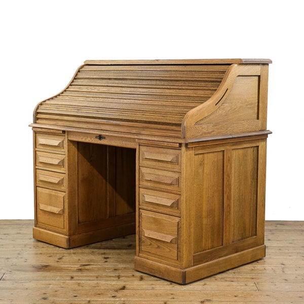 M-5156 Antique American Oak Roll Top Desk Penderyn Antiques (2)