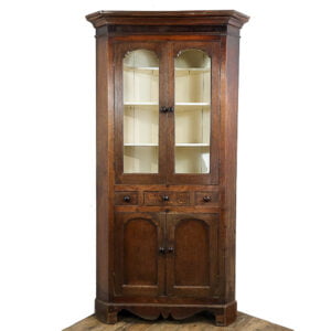 M-5200 19th Century Antique Oak Corner Cupboard Penderyn Antiques (1)