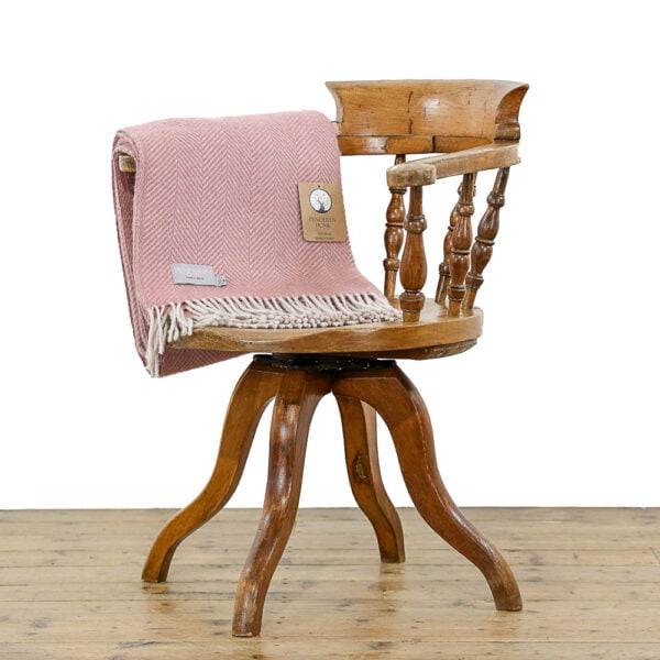 M-5211 Antique Swivel Office Oak Armchair Penderyn Antiques (1)