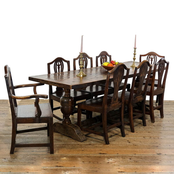 M-5227 Antique 17th Century Style Oak Refectory Table Penderyn Antiques (1)