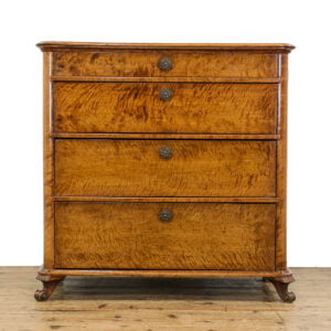 M-5228 Antique 19th Century Satin Birch Chest of Drawers Penderyn Antiques (1)