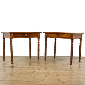 M-5229 Pair of Late 19th Century Walnut Side Tables Penderyn Antiques (1)