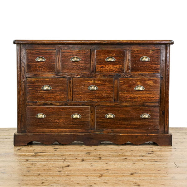 M-5242 Reclaimed Pine Bank of Drawers Penderyn Antiques (1)