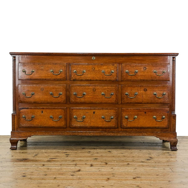 M-5249 Antique Oak Lancashire Mule Chest Penderyn Antiques (1)