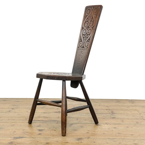 M-5251A Antique Oak Spinning Stool Penderyn Antiques (1)