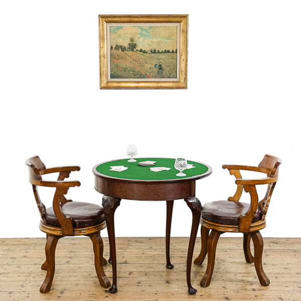 M-5254A Vintage Mahogany Demi Lune Card Table Penderyn Antiques (1)