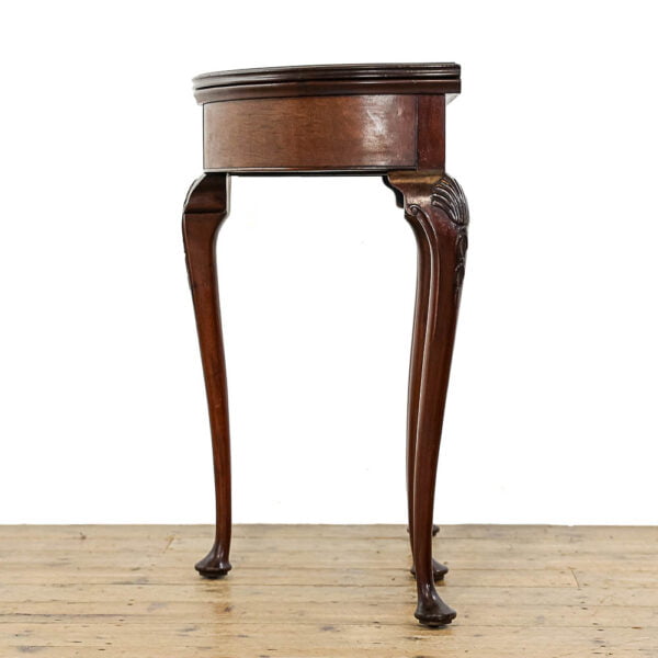 M-5254A Vintage Mahogany Demi Lune Card Table Penderyn Antiques (3)