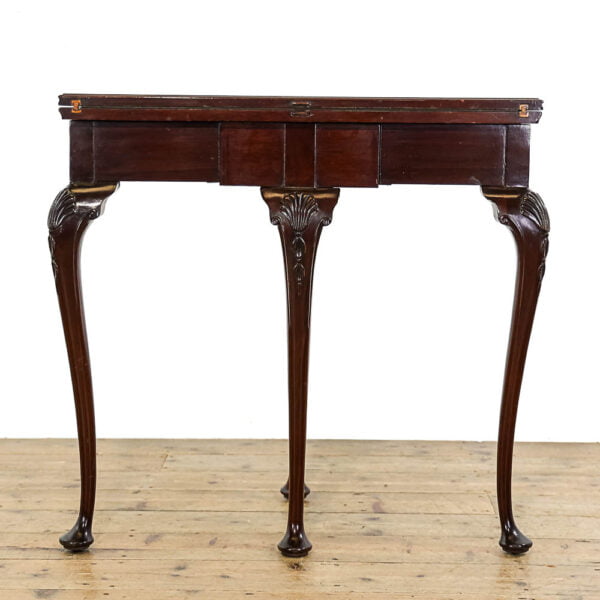 M-5254A Vintage Mahogany Demi Lune Card Table Penderyn Antiques (4)