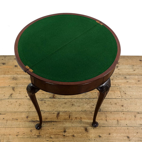M-5254A Vintage Mahogany Demi Lune Card Table Penderyn Antiques (8)