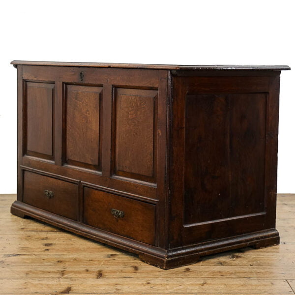 M-5256 Antique 18th Century Joined Oak Mule Chest Penderyn Antiques (1)