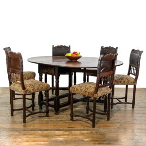 M-5257 Large Antique Oak Gateleg Table Penderyn Antiques (1)