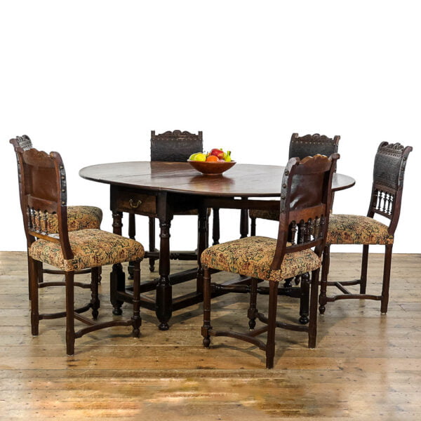 M-5257 Large Antique Oak Gateleg Table Penderyn Antiques (1)