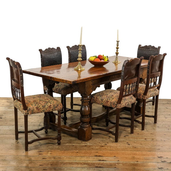 M-5287 Antique Old English Style Oak Refectory Table Penderyn Antiques (1)