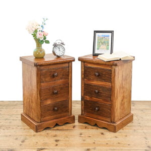 M-5304 Reclaimed Pair of Bedside Cabinets Penderyn Antique (1)