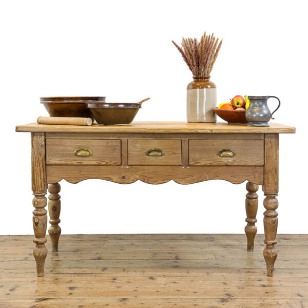 M-5096 Antique Victorian Pine Work Table Penderyn Antiques (1)
