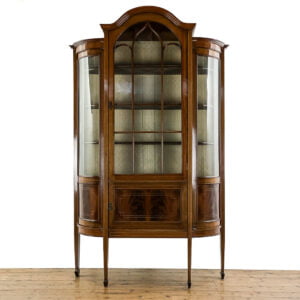 M-5265 Antique Edwardian Mahogany Glazed Cabinet Penderyn Antiques (1)