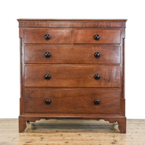 M-5267 Antique 19th Century Oak Chest of Drawers Penderyn Antiques (1)