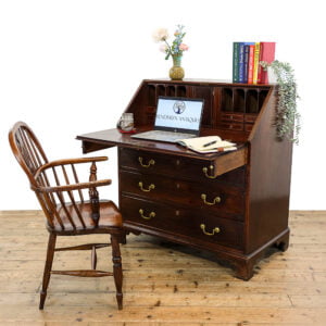 M-5268 Antique George III Mahogany Bureau Penderyn A (1)