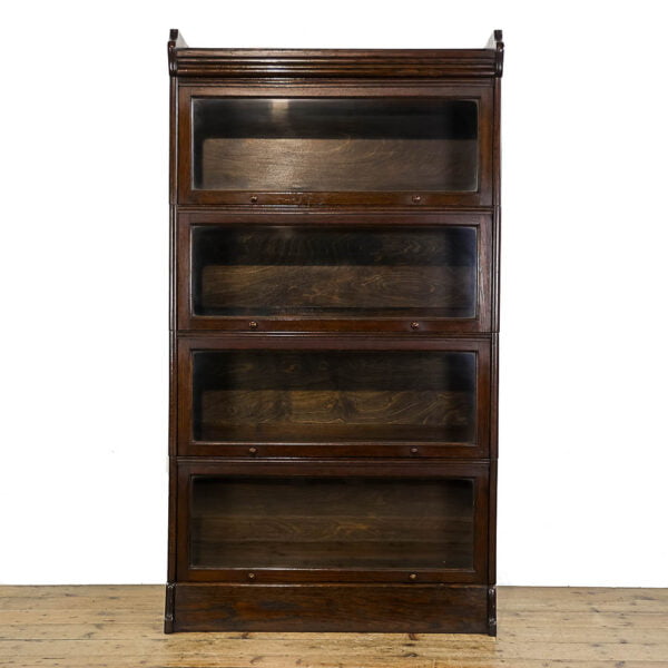 M-5269 Antique Early 20th century Oak Wernicke Style Bookcase Penderyn Antiques (1)