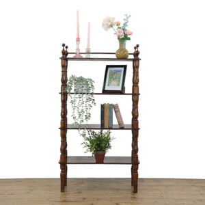 M-5278 Antique Victorian Oak Whatnot Stand Penderyn Antiques (1)