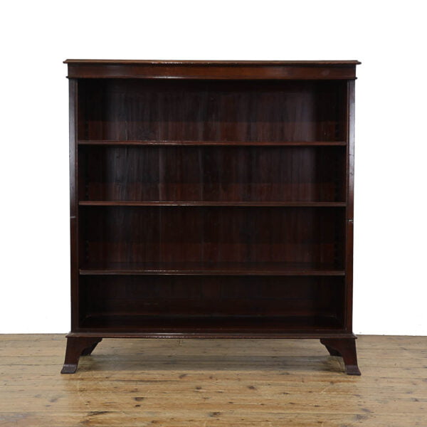 M-5281 Antique Open Mahogany Bookcase Penderyn Antiques (1)