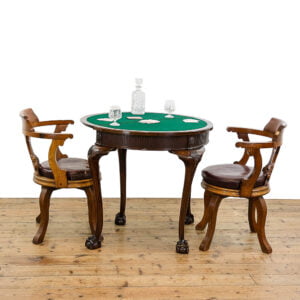 M-5285 Georgian style mahogany Demi Lune Card Table Penderyn Antiques (1)