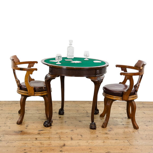 M-5285 Georgian style mahogany Demi Lune Card Table Penderyn Antiques (1)