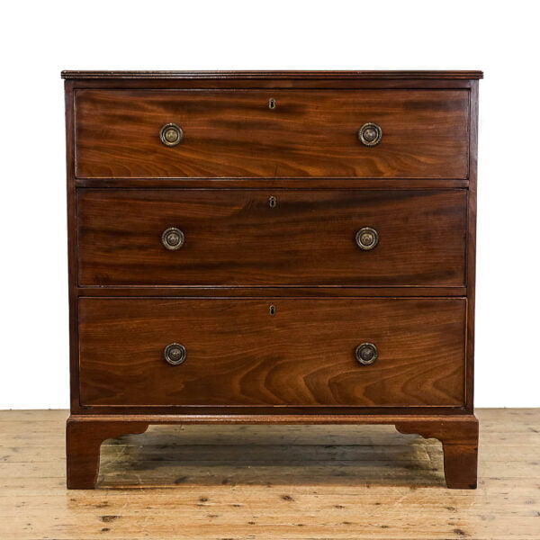 M-5299 Antique Georgian Mahogany Chest of Drawers Penderyn Antiques (1)
