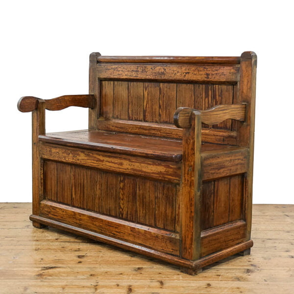 M-5303B Reclaimed Pine Settle Penderyn Antiques (2)