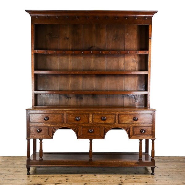 M-5307 Antique Early 19th Century Welsh Oak Dresser Penderyn Antiques (1)