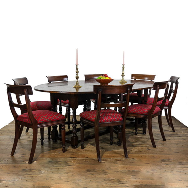 M-5308 Large Antique Oak Gate Leg Table Penderyn Antiques (1)