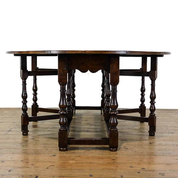 M-5308 Large Antique Oak Gate Leg Table Penderyn Antiques (4)