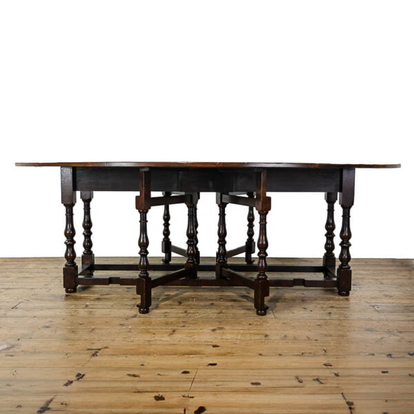 M-5308 Large Antique Oak Gate Leg Table Penderyn Antiques (5)