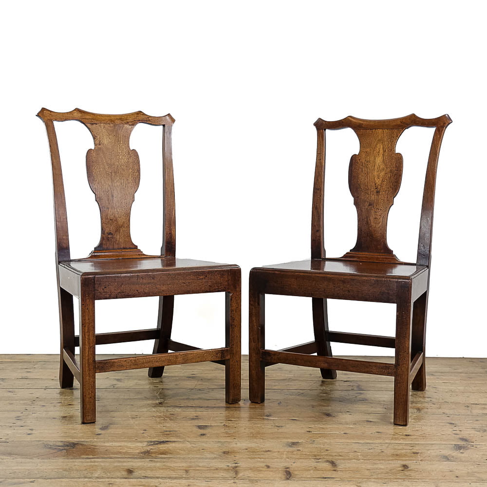 Pair of Antique Welsh Oak Dining Chairs