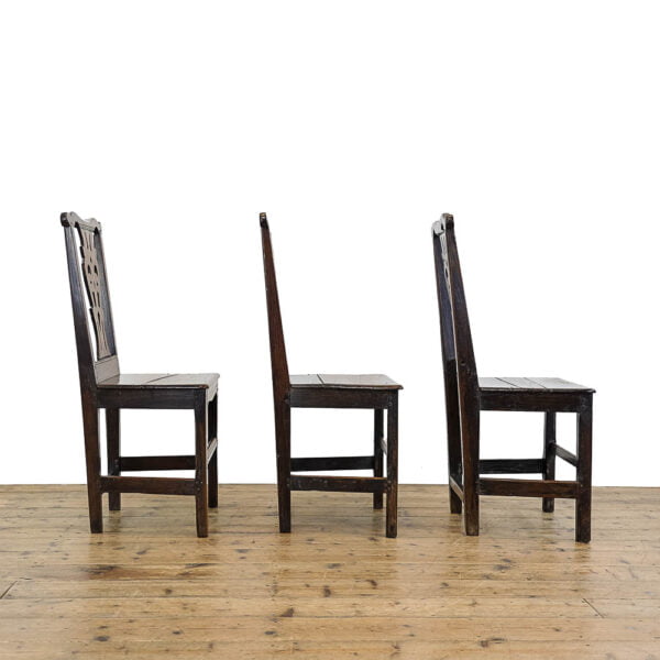 M-5313B Set of Three Antique Welsh Oak Dining Chairs Penderyn Antiques (2)