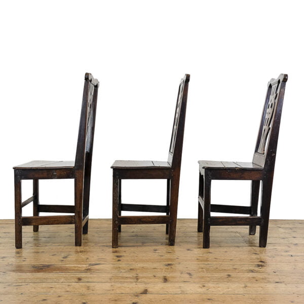 M-5313B Set of Three Antique Welsh Oak Dining Chairs Penderyn Antiques (4)