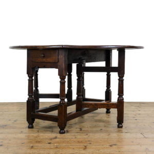 M-5314 Antique 18th Century Oak Gate Leg Table Penderyn Antiques (1)