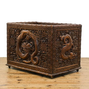 M-5335 Antique Oriental Carved Box Penderyn Antiques (1)