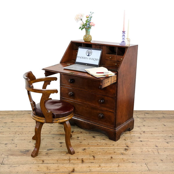 M-5338 Antique Georgian Cherry Wood Bureau Penderyn Antiques (1)