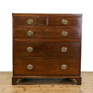 M-5344 Antique 19th Century Two Part Oak Chest of Drawers Penderyn Antiques (1)