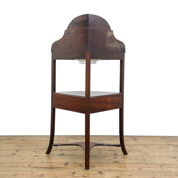 M-5266 Antique 19th Century Mahogany Bow Front Corner Stand Penderyn Antiques 3