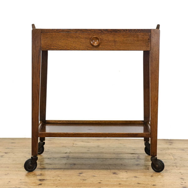 Early 20th Century Oak Trolley with Cutlery Set Penderyn Antiques (1)