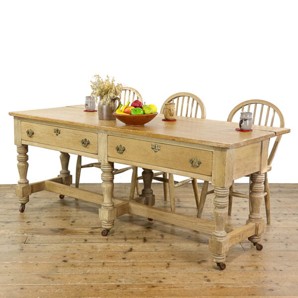 M-5077 Antique 19th Century Pine Farmhouse Sideboard Table Penderyn Antiques (1)