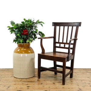 M-5267 Antique Early 19th Century Welsh Oak Armchair Penderyn Antiques (1)