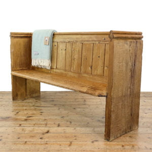 M-5326 Antique Pine Church Pew Penderyn Antiques (1)