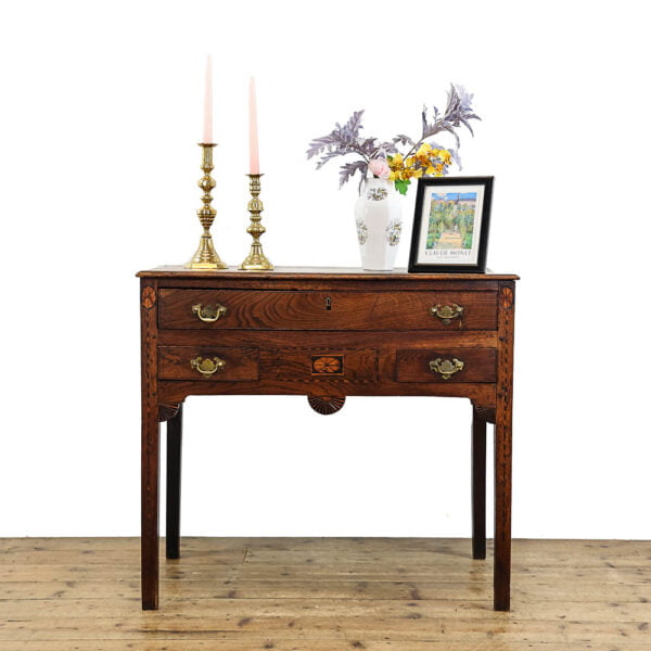 M-5369 Early 19th Century Oak Lowboy Penderyn Antiques (1)