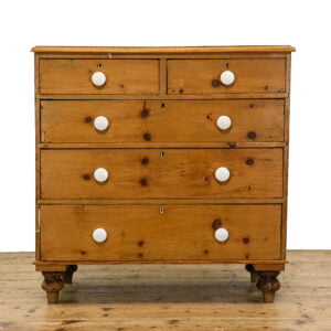 M-5374 Antique Victorian Pine Chest of Drawers Penderyn Antiques (2)