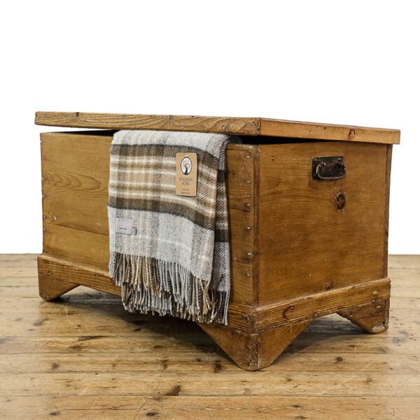 M-5383 Antique Victorian Rustic Pine Trunk Penderyn Antiques (1)