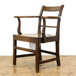 M-5411 Antique 19th Century Mahogany Commode Armchair Penderyn Antiques (1)